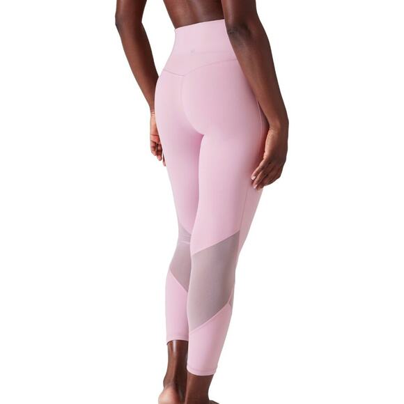 Athleta Salutation Stash High Rise Mesh 7/8 Legging Begonia Pink Size Large NWT - Picture 5 of 7